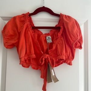 Coral crop top